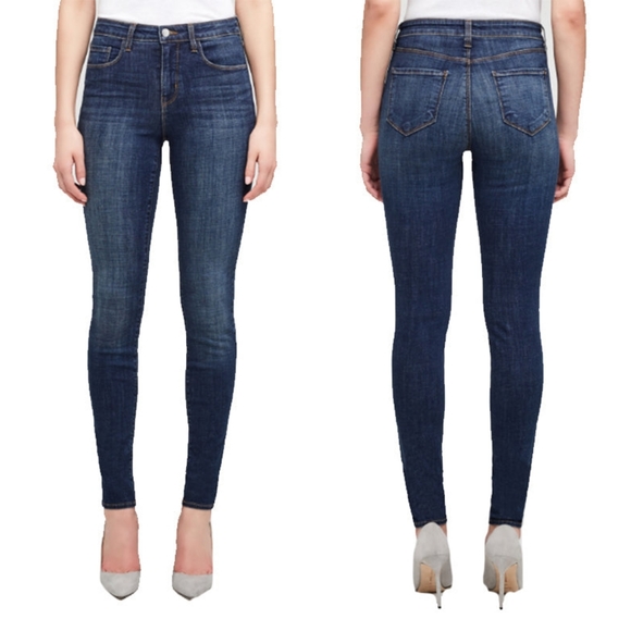 L'AGENCE Marguerite High Rise Skinny Jeans In Moonseed Wash 28.